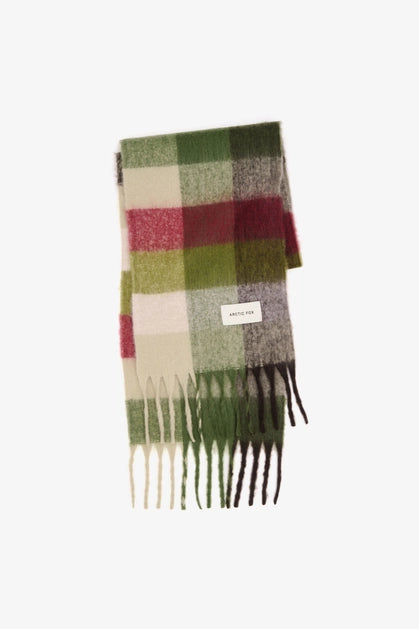 The Reykjavik Scarf - Mossy Green Check