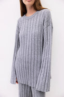 The Dakota Sweater - Heather Grey