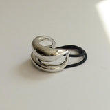 Wide Sculptured Metal Ponytail Hair Tie