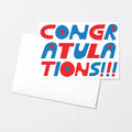 Congrats Exclaim Risograph Greeting Card