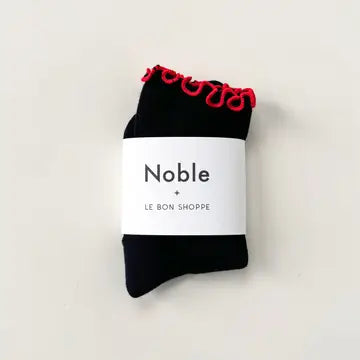 Petite Ruffled Modal Socks