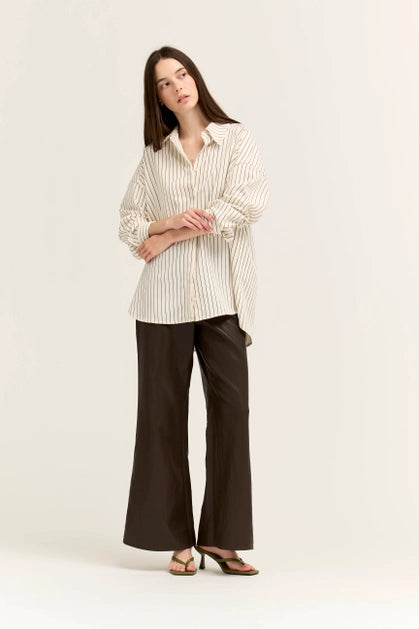 Stripe Loose Fit Shirt - Cream