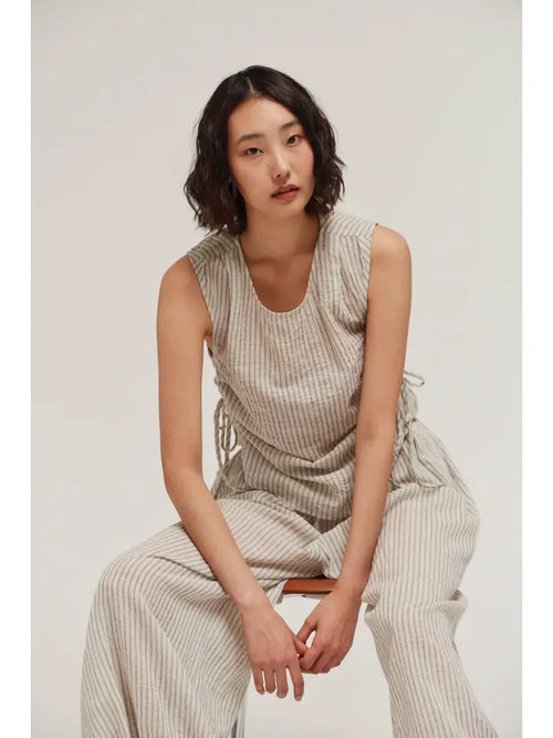 Asymmetrical Stripe Blouse