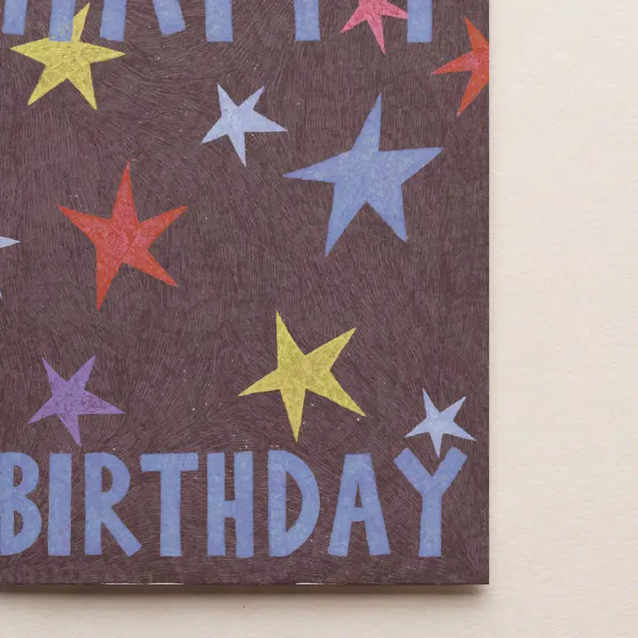 Star Pattern Birthday Card