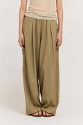 Linen Tuck Pants