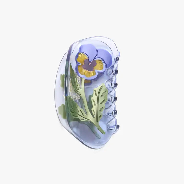 Viola Violet Pansy Flower Claw Clip