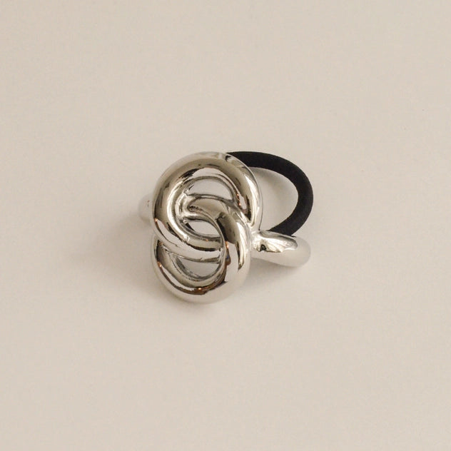 Eternal Loop Ponytail Hair Tie - Silver