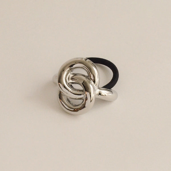 Eternal Loop Ponytail Hair Tie - Silver