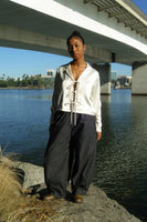 Denim Lantern Pant - Black
