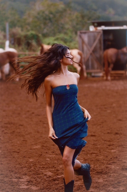 Keyhole Tube Dress - Oxford