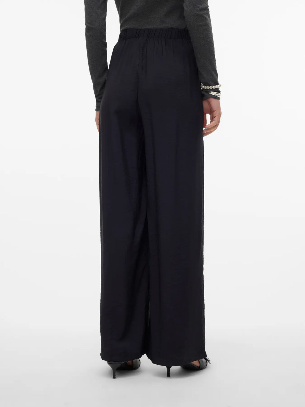 Josie High Waisted Wide Pants - Black