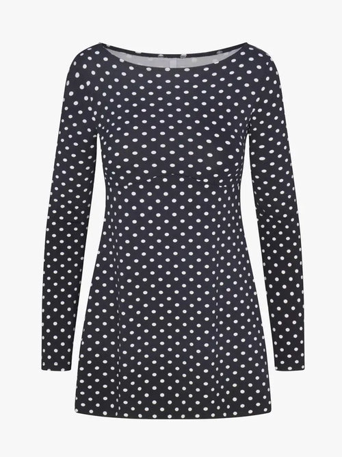 Boatneck Dress - Domino Dot