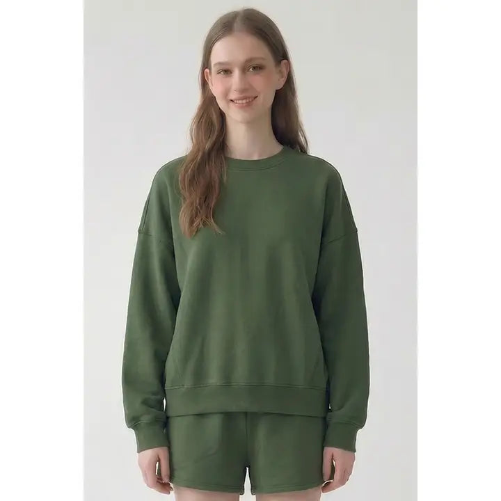 Pre Shrunk Cotton Terry Oversized Everyday Sweatshirt