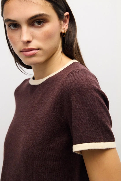 The Joey Top - Brown/Cream