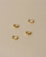 Rory Twist and Thick Hoop Earrings - Set of Two Hoops