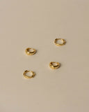 Rory Twist and Thick Hoop Earrings - Set of Two Hoops