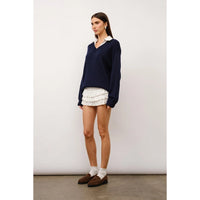Cove Collared Two-Fer Oversized Sweater