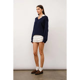 Cove Collared Two-Fer Oversized Sweater
