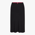 Bias Midi Slip Skirt - Onyx/Cherry