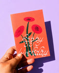 Flower Birthday Greeting Card