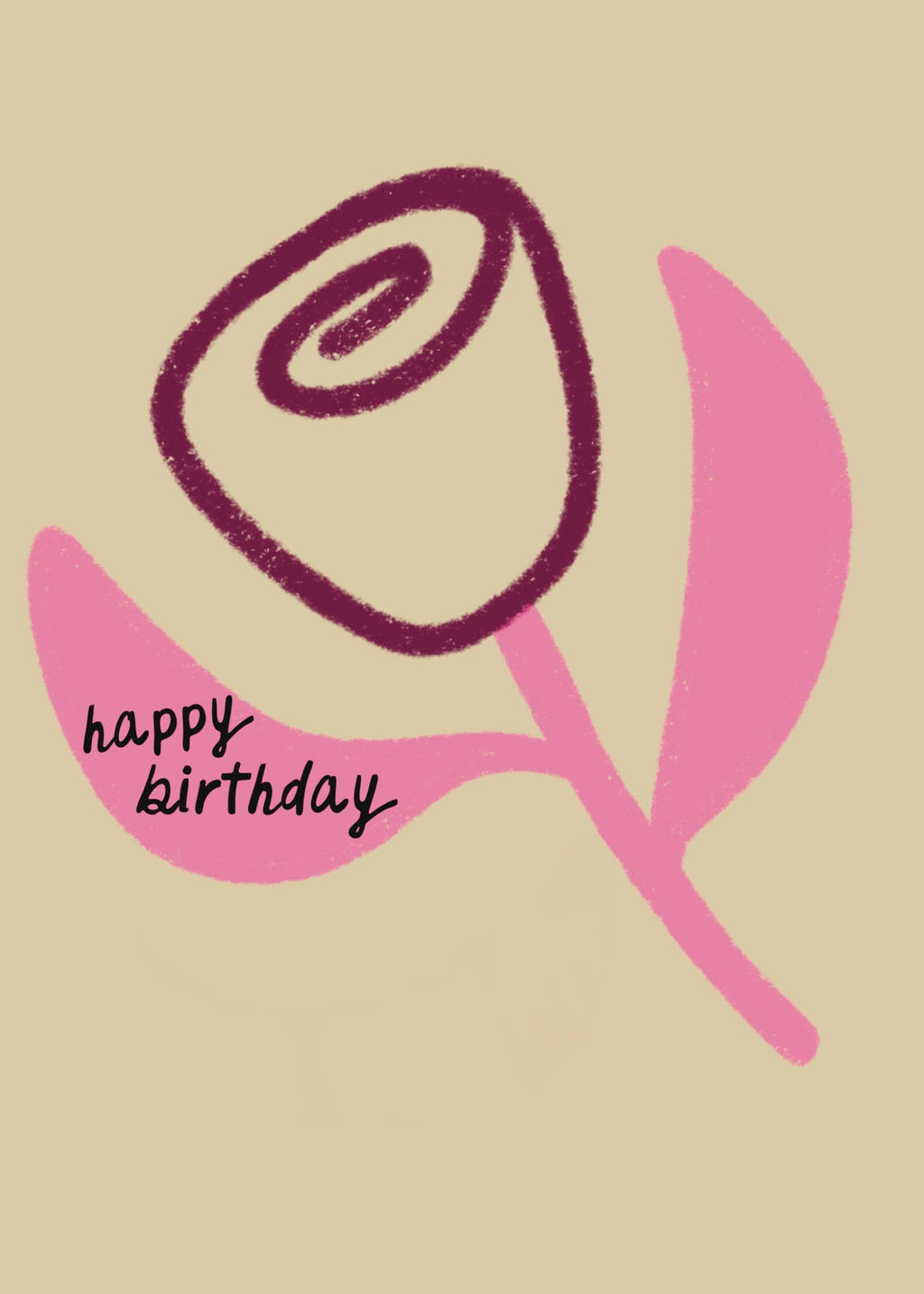 Rose Birthday Greeting Card