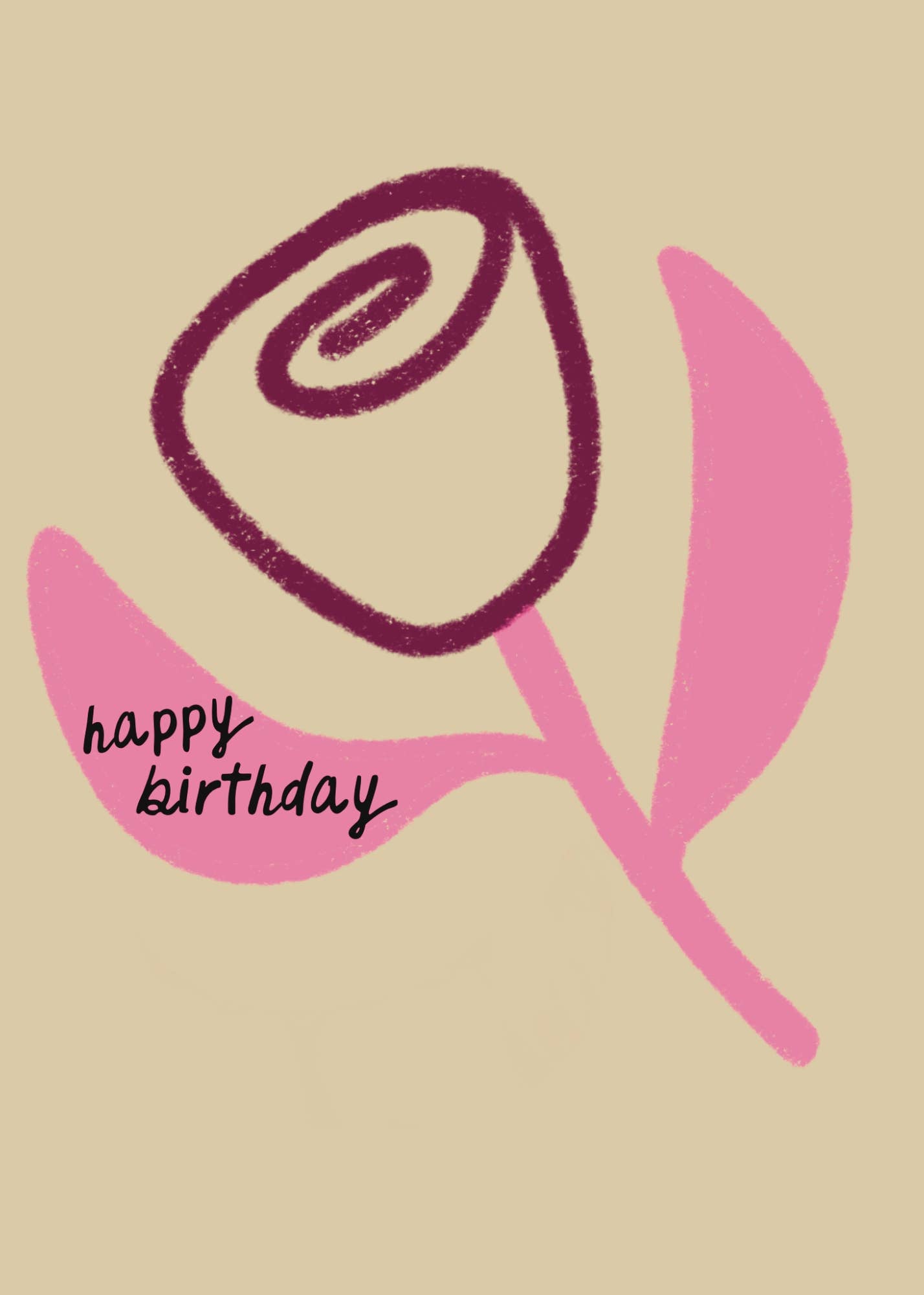 Rose Birthday Greeting Card