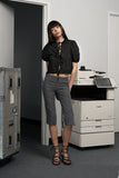 Chaser Black Crop Blouse - Black
