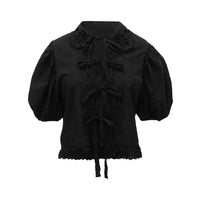 Chaser Black Crop Blouse - Black