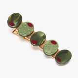 Green Olive Sparkly Cocktail Alligator Hair Clip