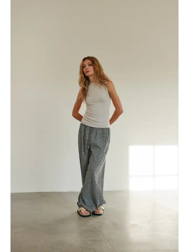Relaxed Fit Eyelet Pants - Midnight
