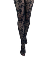Fleur Lace Tights - Black