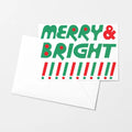 Merry & Bright Exclaim Risograph Greeting Card