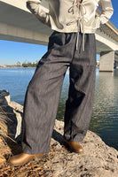 Denim Lantern Pant - Black
