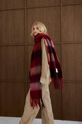 The Reykjavik Scarf - Burgundy Check