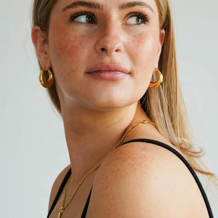 Emilia Gold Voluptuous Hoops