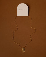 Rectangle Flower Burst Necklace