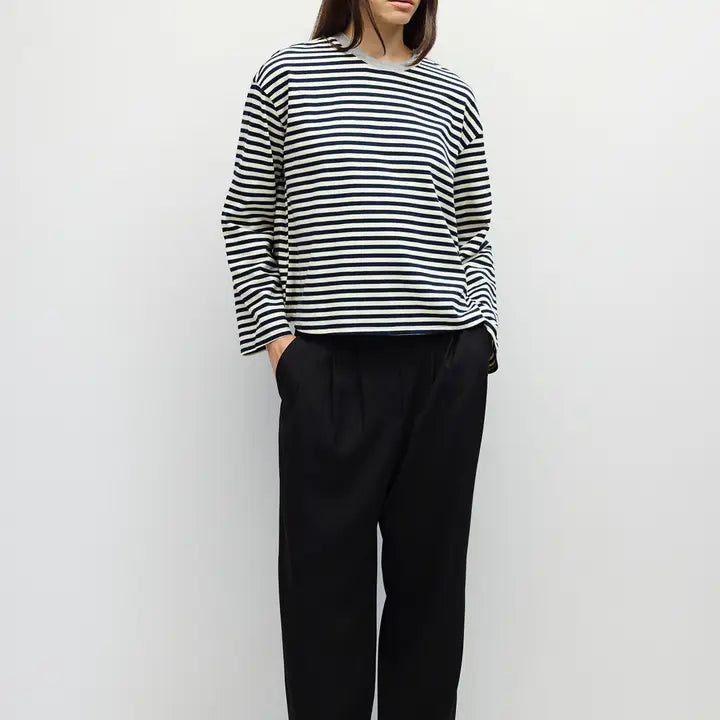The Jessie Top - Navy/Ivory/Heather Grey