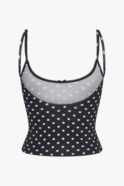 Scoop Back Cami - Domino Dot