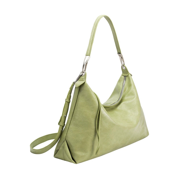 Charlie Recycled Vegan Shoulder Bag - Sage