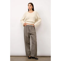 Dalia Double Waistband Plaid Lounge Pants