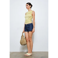 Charlie Ruched Sleeveless Top - Citrine