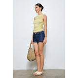 Charlie Ruched Sleeveless Top - Citrine
