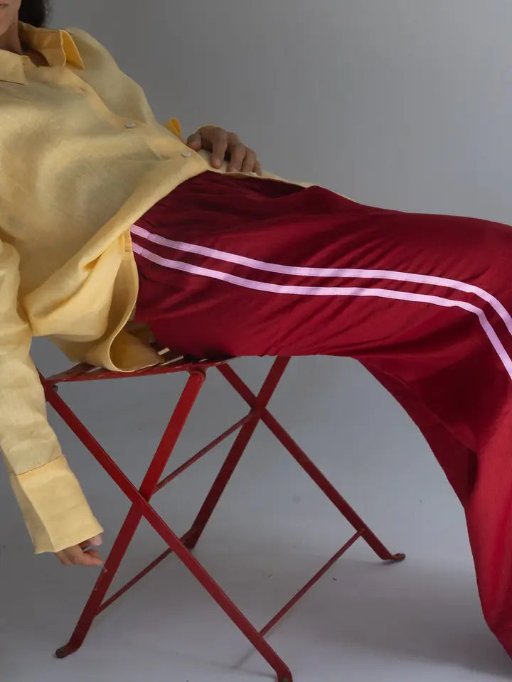 Linen Pant - Crimson