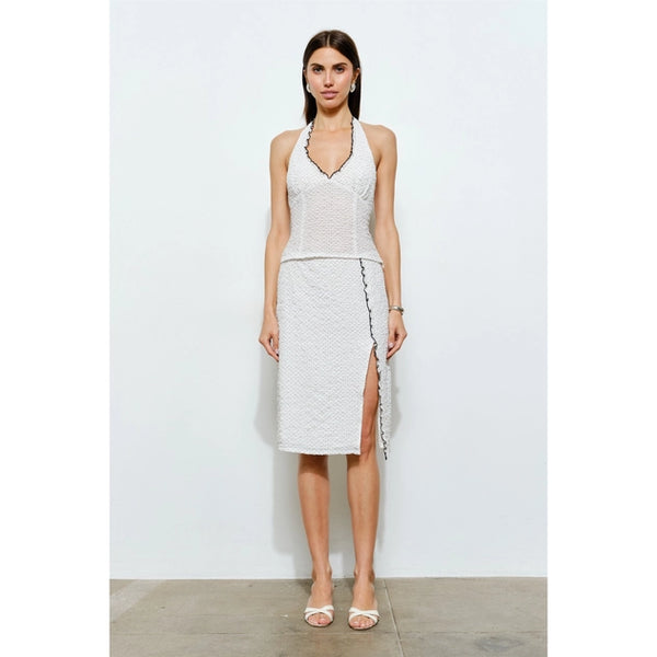 Elara Ruffle Trim Halter Top
