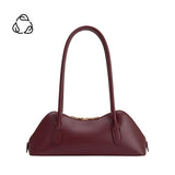 Dakota Recycled Vegan Leather Shoulder Bag - Burgundy