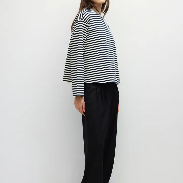The Jessie Top - Navy/Ivory/Heather Grey