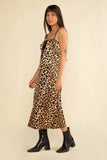 Manon Leopard Slip Midi Dress