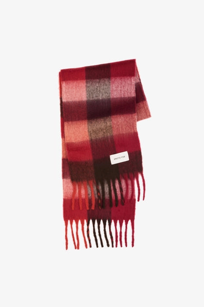 The Reykjavik Scarf - Burgundy Check