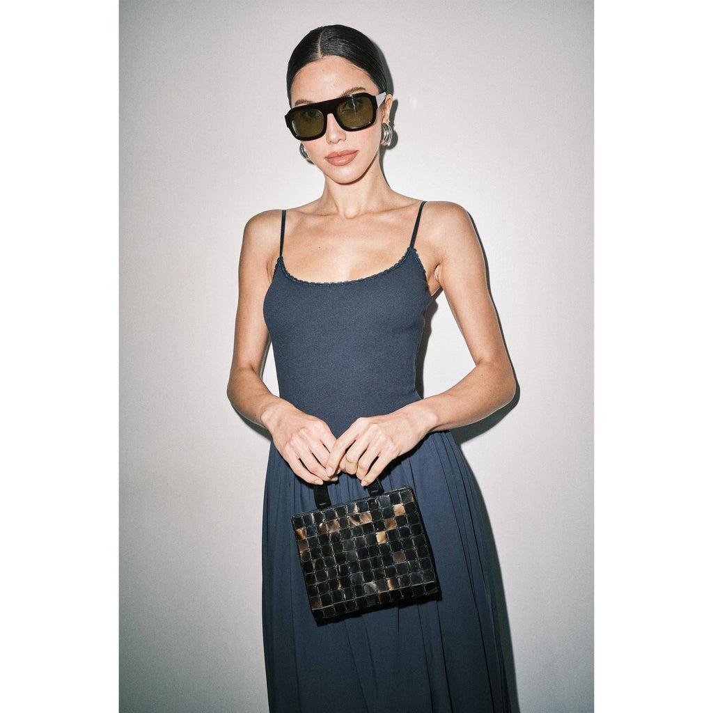 Chloe Contrast Maxi Dress - Navy