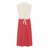 Two-Tone Midi Shirt Dress